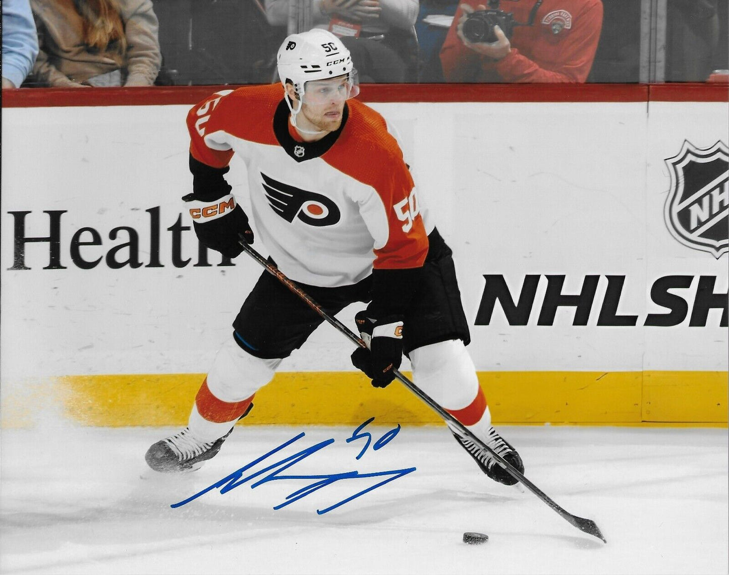 Signed Adam Ginning Philadelphia Flyers Autographed 8x10 Photo #2 Original
