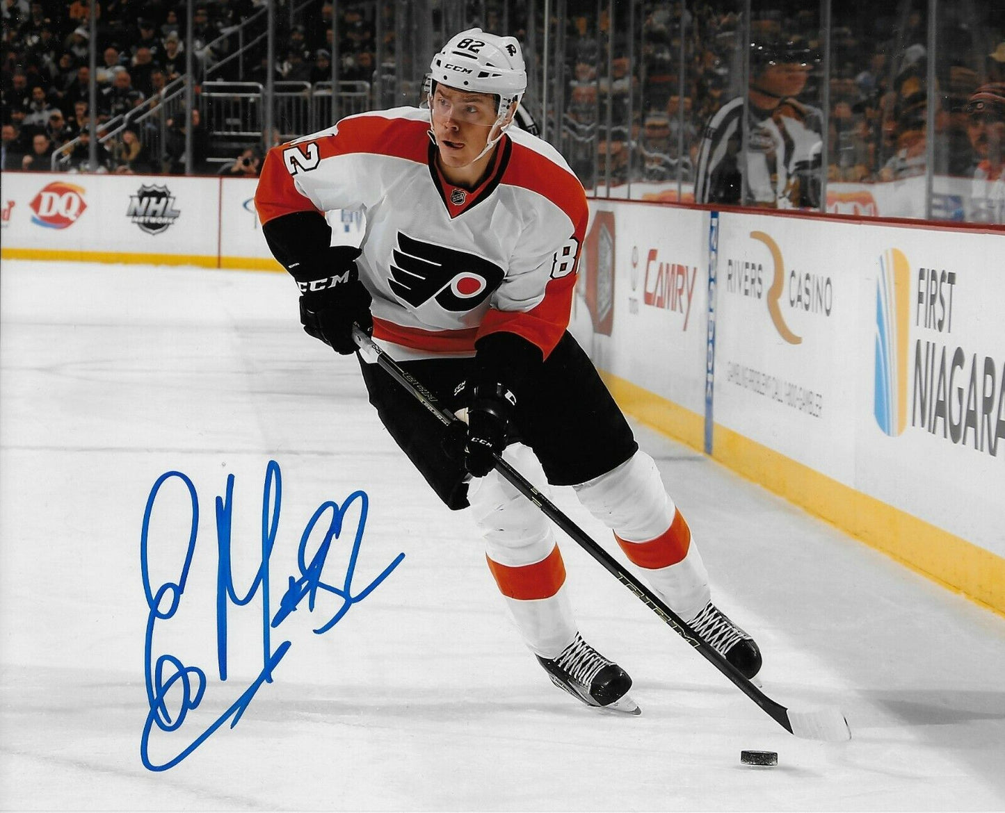 Signed Evgeny Medvedev Philadelphia Flyers Autographed 8x10 Photo #1 Original
