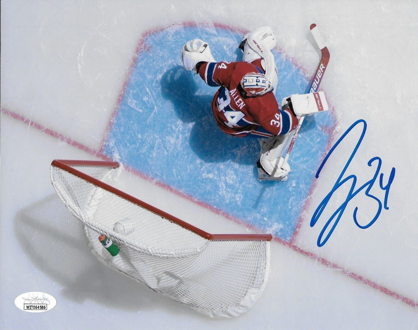 Photo 8x10 signée par Jake Allen des Canadiens de Montréal #26 Signature privée avec JSA