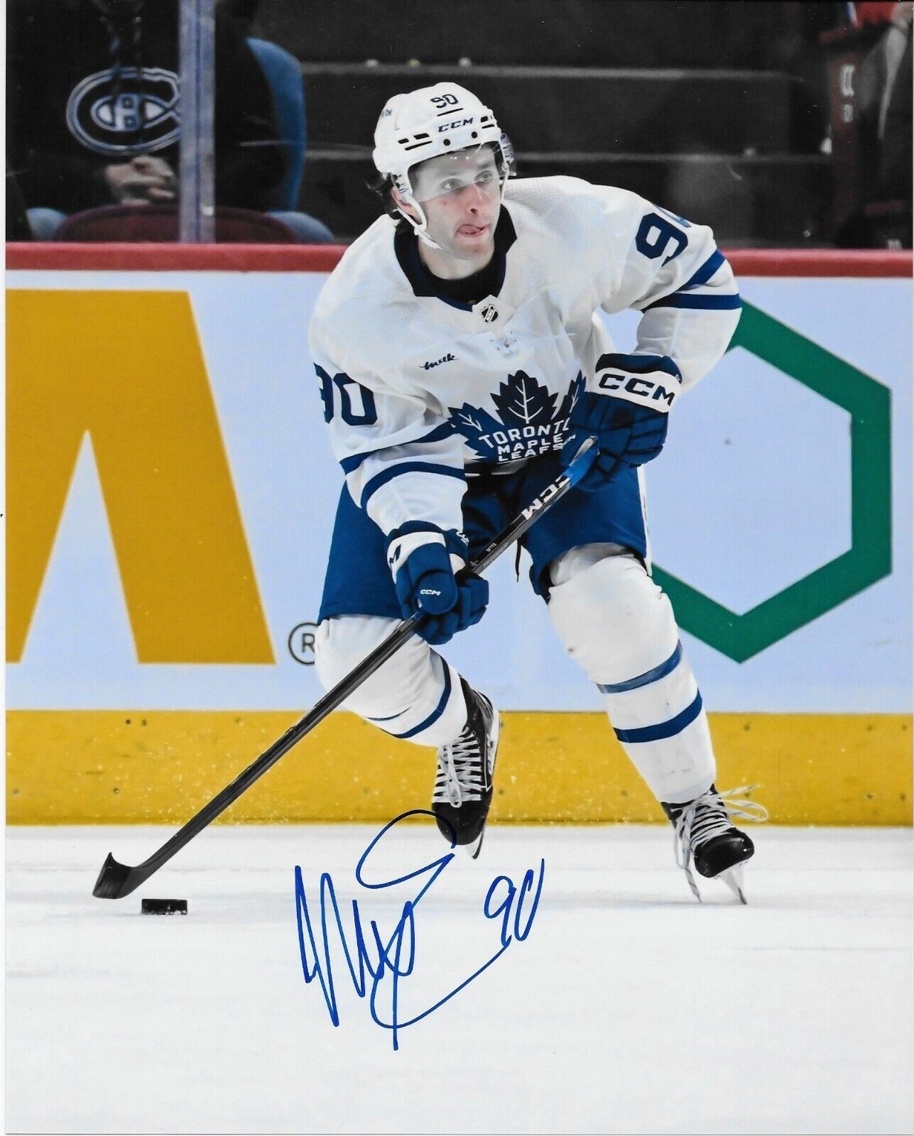 Photo 8x10 signée Max Ellis des Maple Leafs de Toronto #1 des Marlies de la AHL
