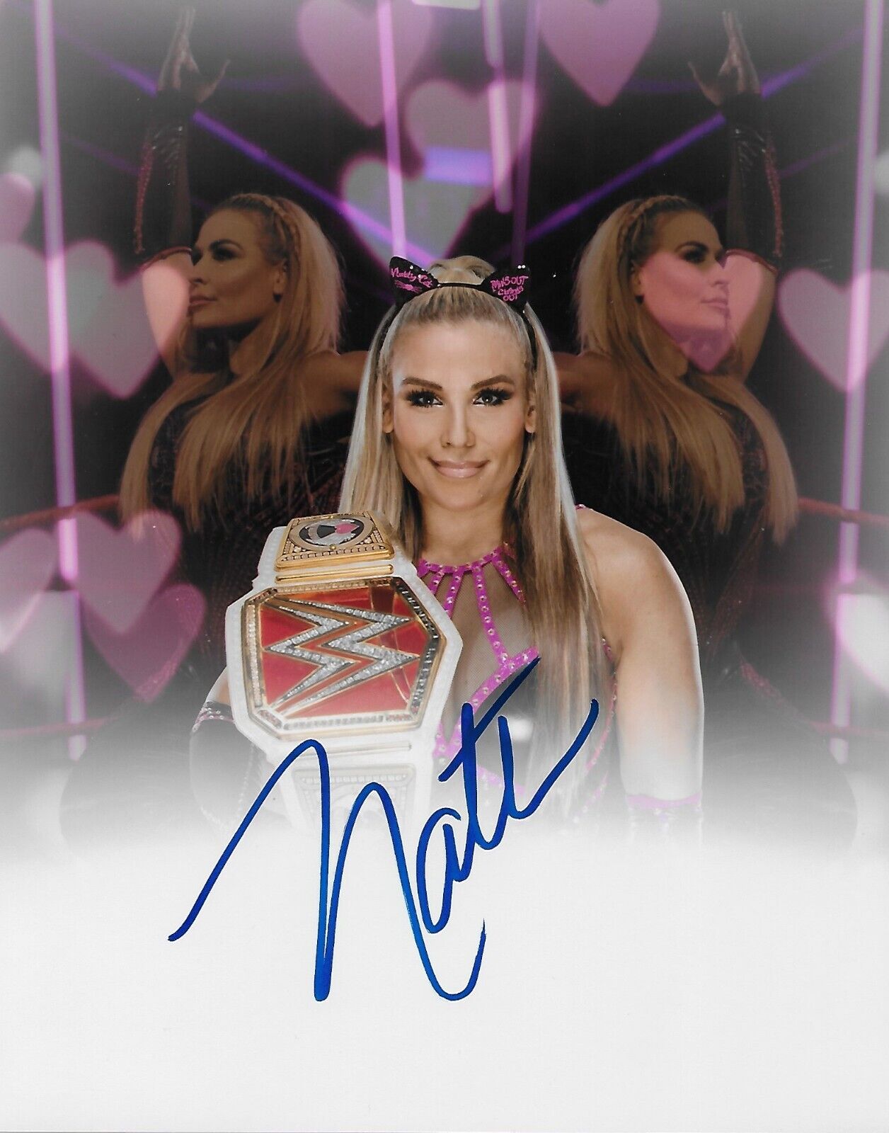 Signed Natalya Neidhart Wrestling Autographed WWE NXT 8x10 Photo #4 Original