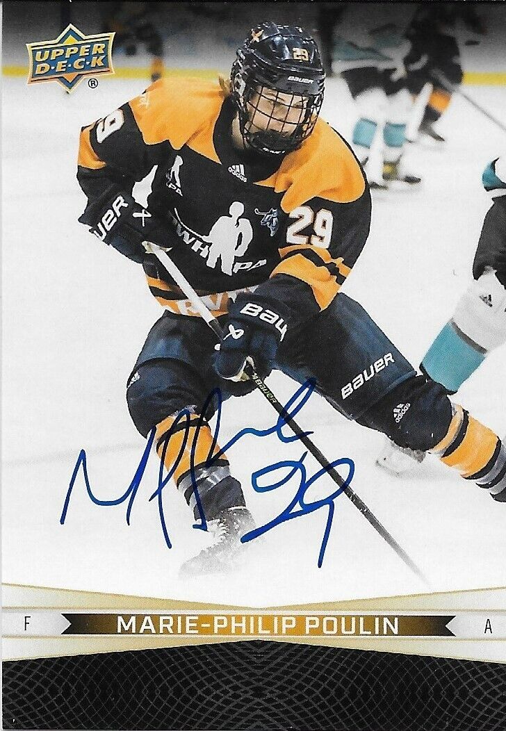 Carte Tim Hortons Upper Deck 2023/24 signée Marie Philip Poulin #93 Original