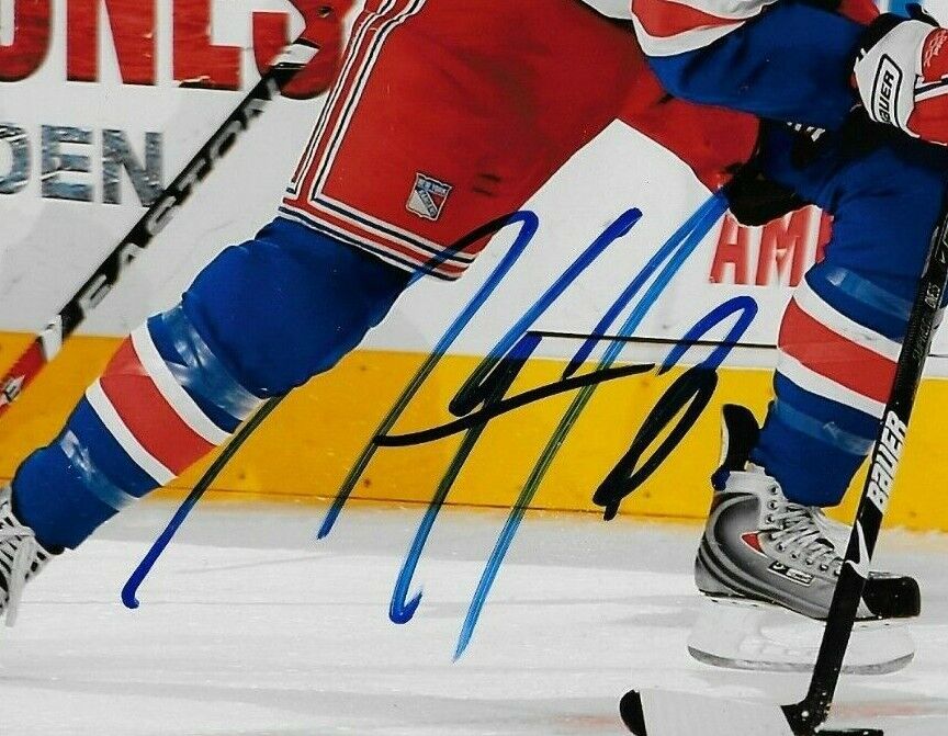 Photo 8x10 autographiée par Marc Staal des Rangers de New York #2 Original