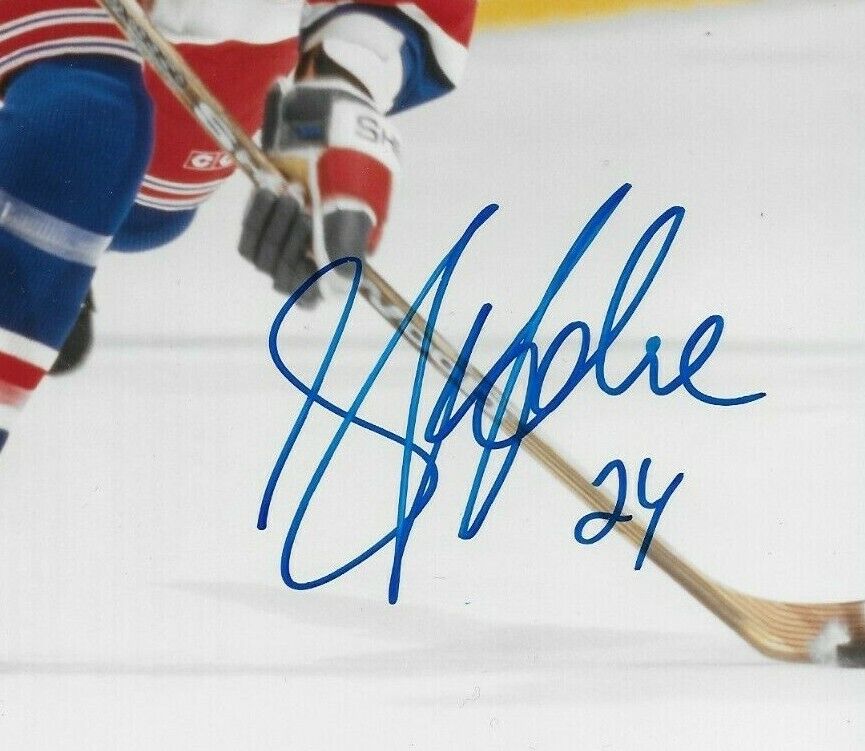 Signed Sylvain Lefebvre New York Rangers Autographed 8x10 Photo #1 Original