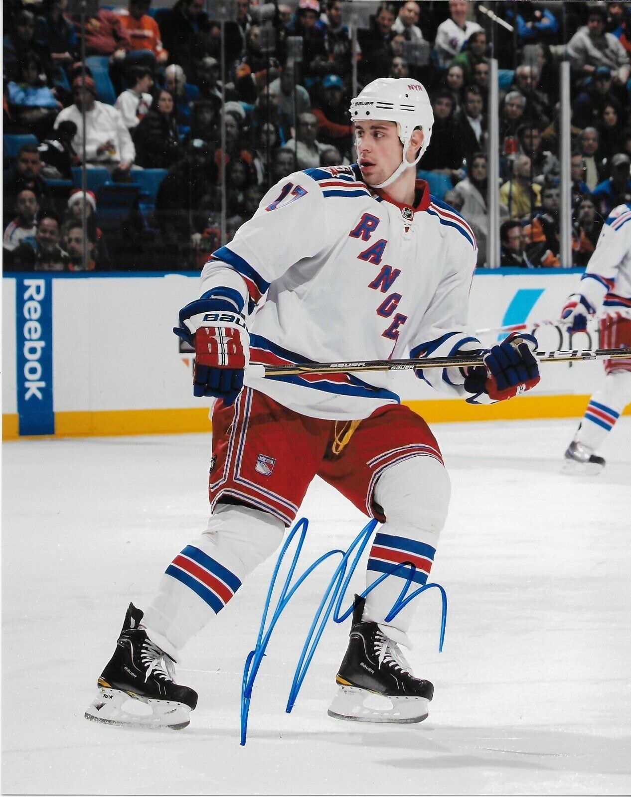 Signed Brandon Dubinsky New York Rangers Autographed 8x10 Photo #4 Original
