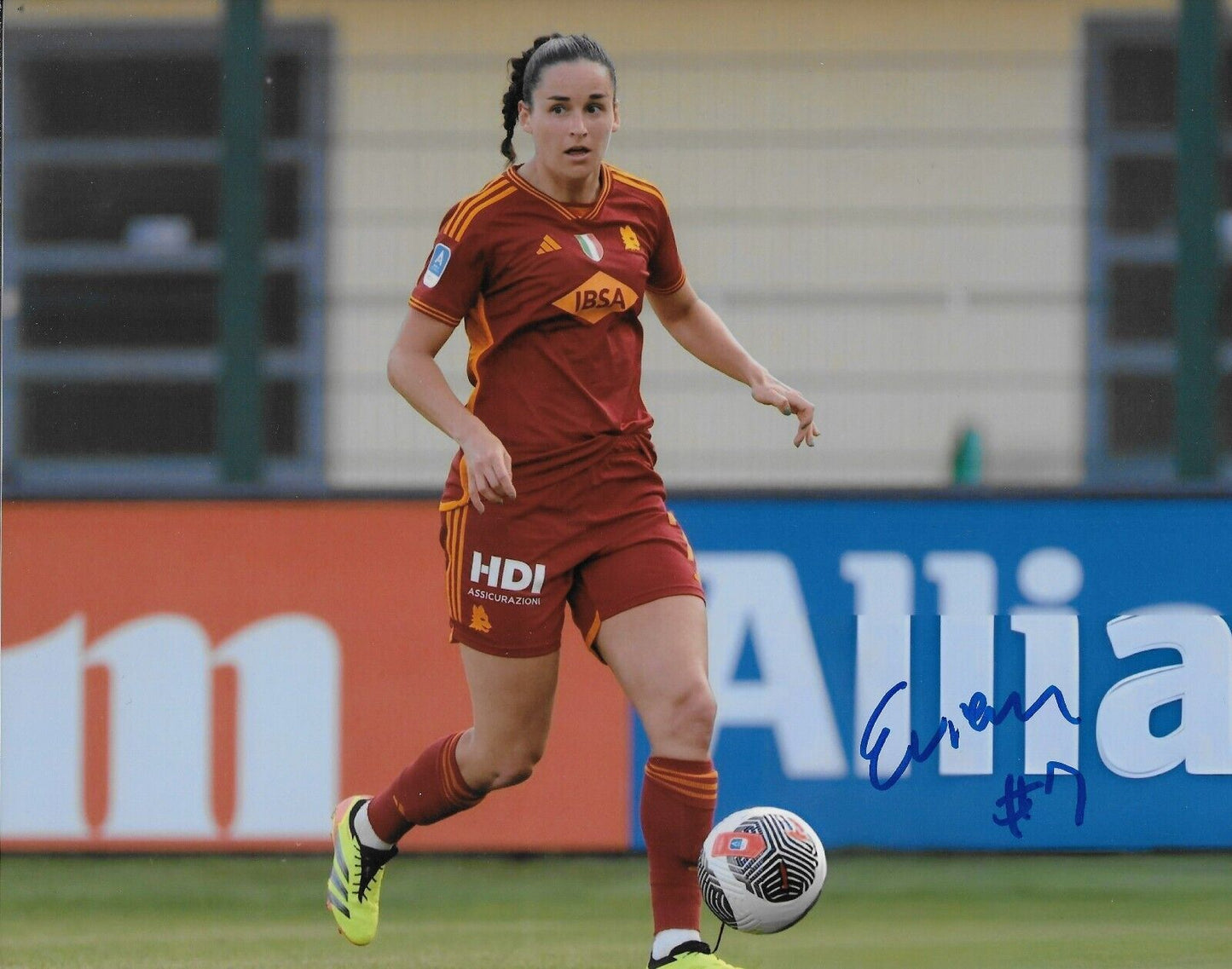 Photo autographiée 8x10 de l'équipe canadienne de soccer féminin signée Evelyne Viens 5 originale