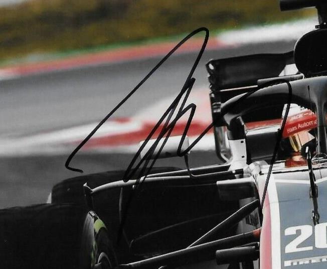 Photo 8x10 signée Kevin Magnussen Formule 1 Haas Racing #7 2018 Original