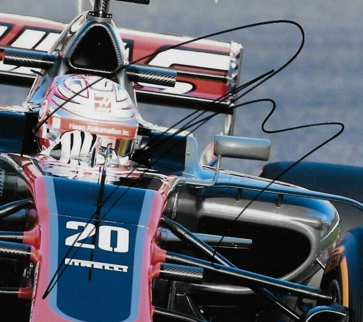 Photo 8x10 signée Kevin Magnussen Formule 1 Haas Racing #8 2018 Original