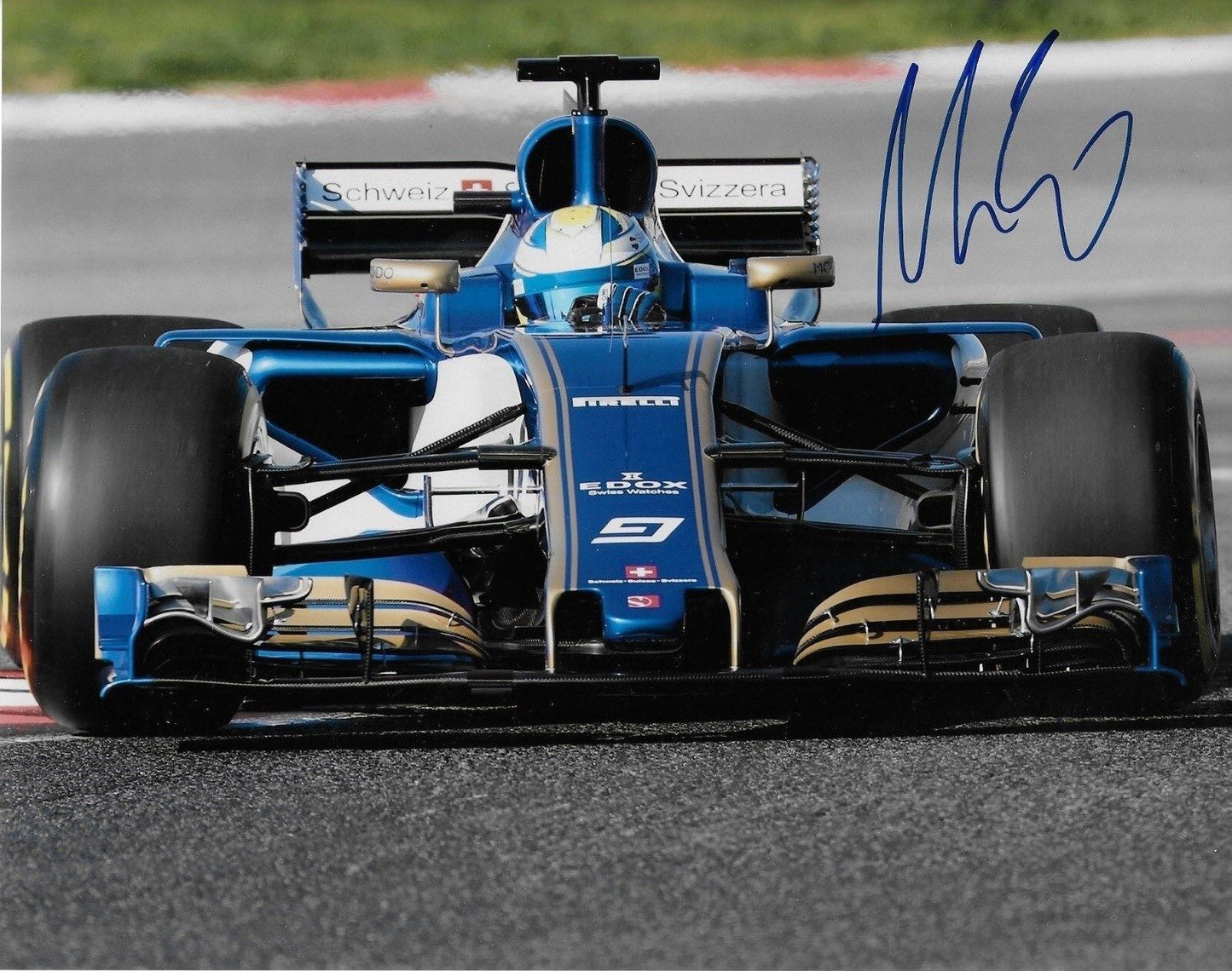Photo 8x10 signée Marcus Ericsson, pilote de Formule 1 Sauber Racing #1 Original