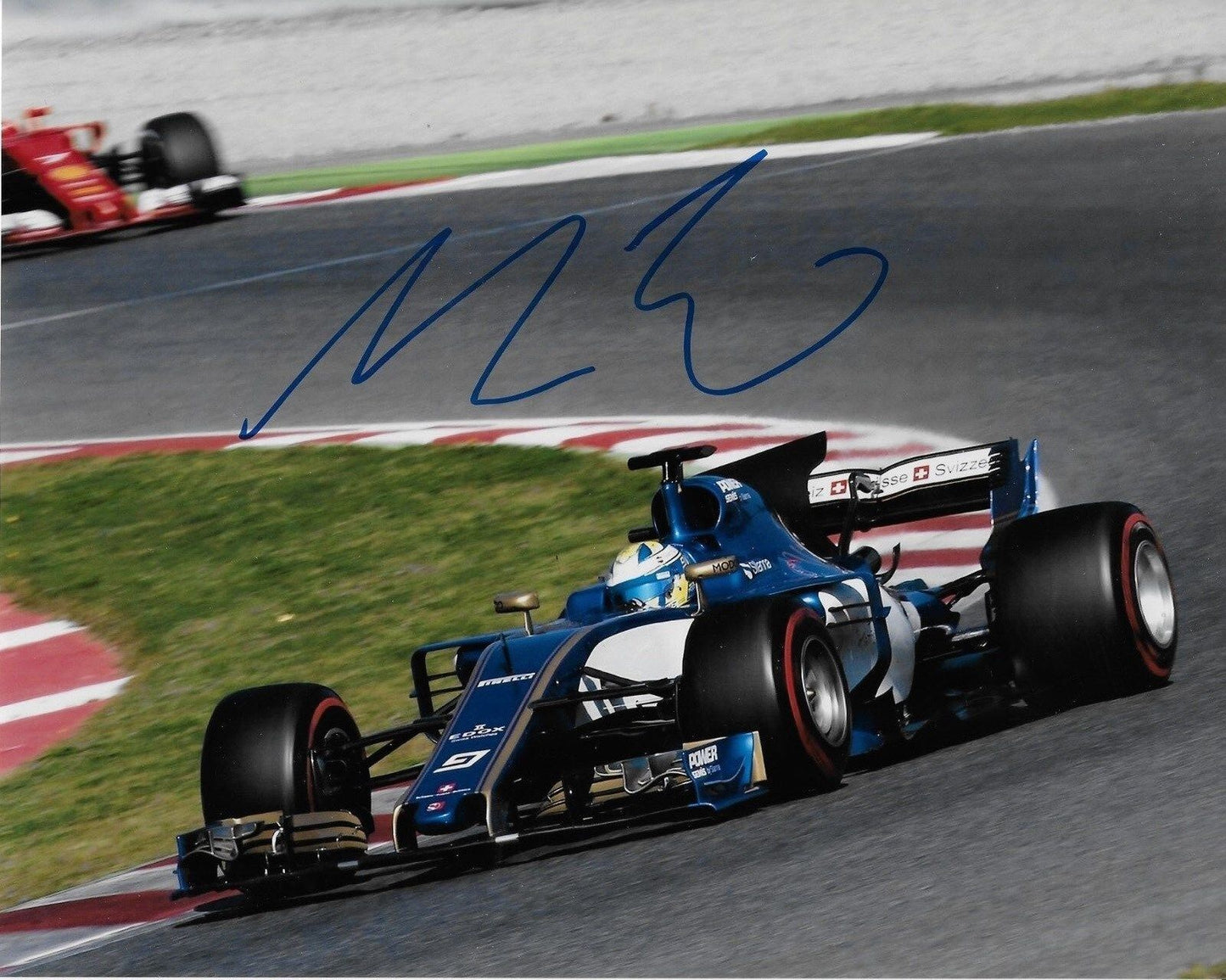 Signed Marcus Ericsson Formula 1 Sauber Racing Driver 8x10 Photo #5 Original