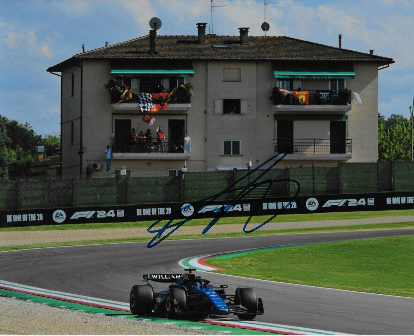 Photo autographiée 8x10 signée Alex Albon Formule 1 Williams Racing #4 Original