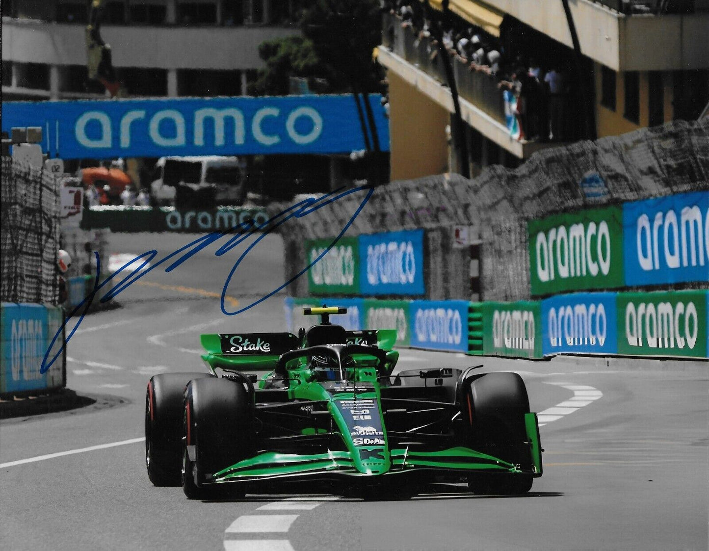 Signed Zhou Guanyu Formula 1 Kick Sauber Ferrari Racing 8x10 Photo #8 Original
