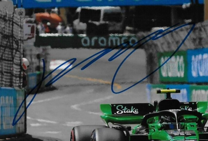 Signed Zhou Guanyu Formula 1 Kick Sauber Ferrari Racing 8x10 Photo #8 Original