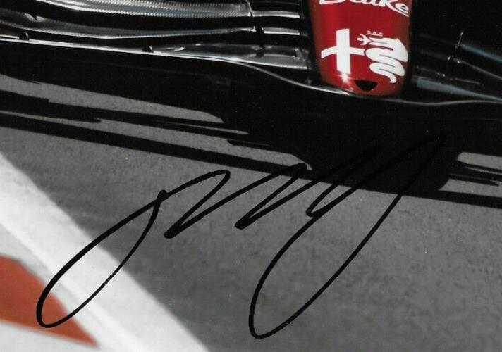 Signed Zhou Guanyu Formula 1 Kick Sauber Ferrari Racing 8x10 Photo #11 Original