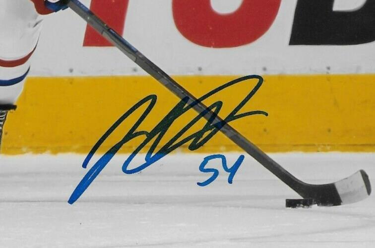 Photo autographiée 8x10 des Canadiens de Montréal signée Jordan Harris #2