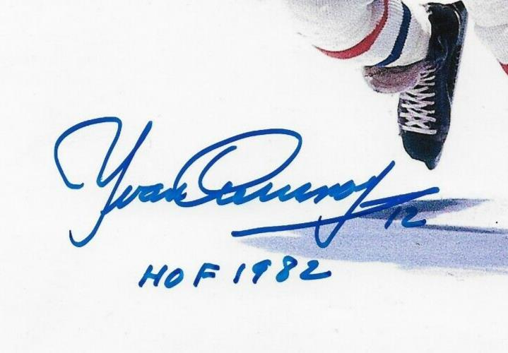 Signed Yvan Cournoyer Montreal Canadiens 8x10 #2 Photo with Hof F 82 Inscription