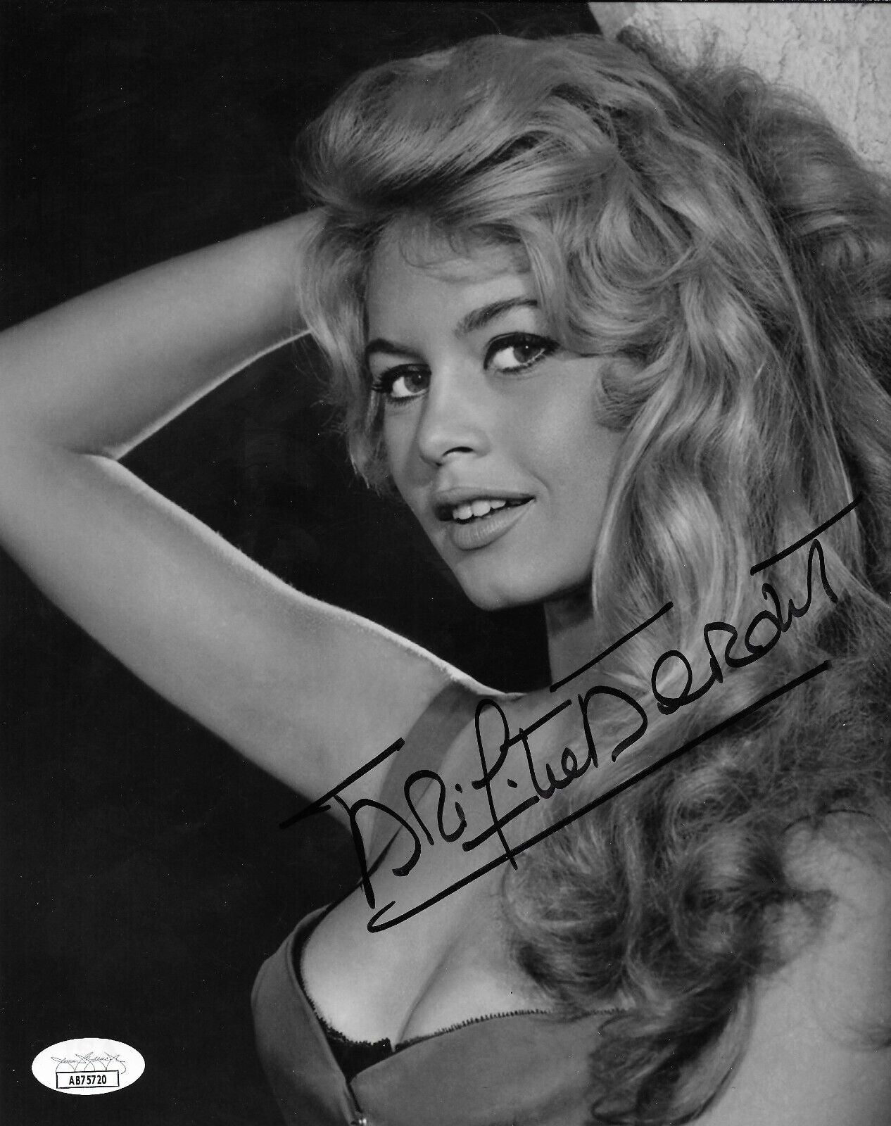 Photo originale autographiée 8x10 signée Brigitte Bardot n°2 avec authentification JSA