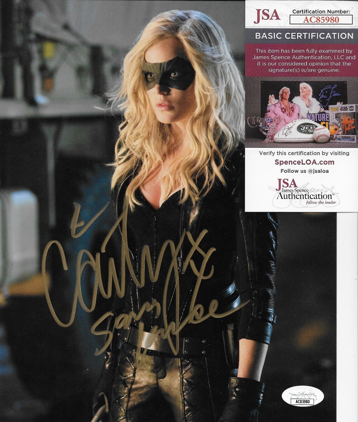 Photo 8x10 signée Caity Lotz avec inscription Sara Lance n°3 avec authentification JSA