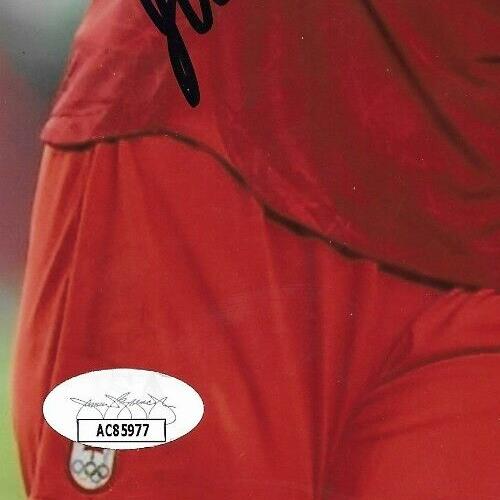 Signed Julia Grosso Evelyne Viens Soccer 2020 Tokyo Olympics 8x10 Photo with JSA