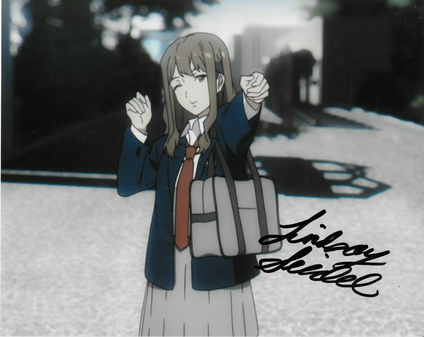 Signed Lindsay Seidel Voice Actress My Hero Academia 8x10 Photo #1 Original