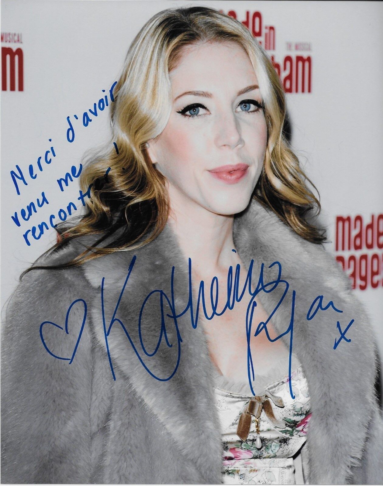 Signée Katherine Ryan Actrice Comédienne BBC Cheveux 8x10 Photo #2 Original