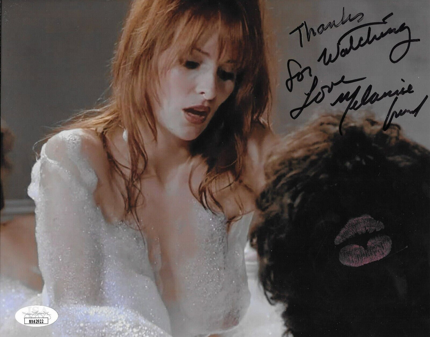 Signed Melanie Good Actress w Lipstick Kiss 8x10 Photo #7 w JSA Authentication