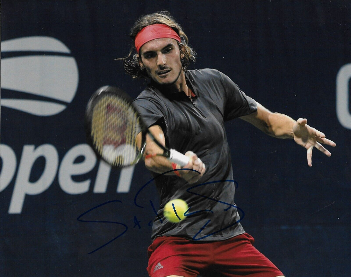 Photo dédicacée 8x10 de Stefanos Tsitsipas ATP Tennis #3 Original