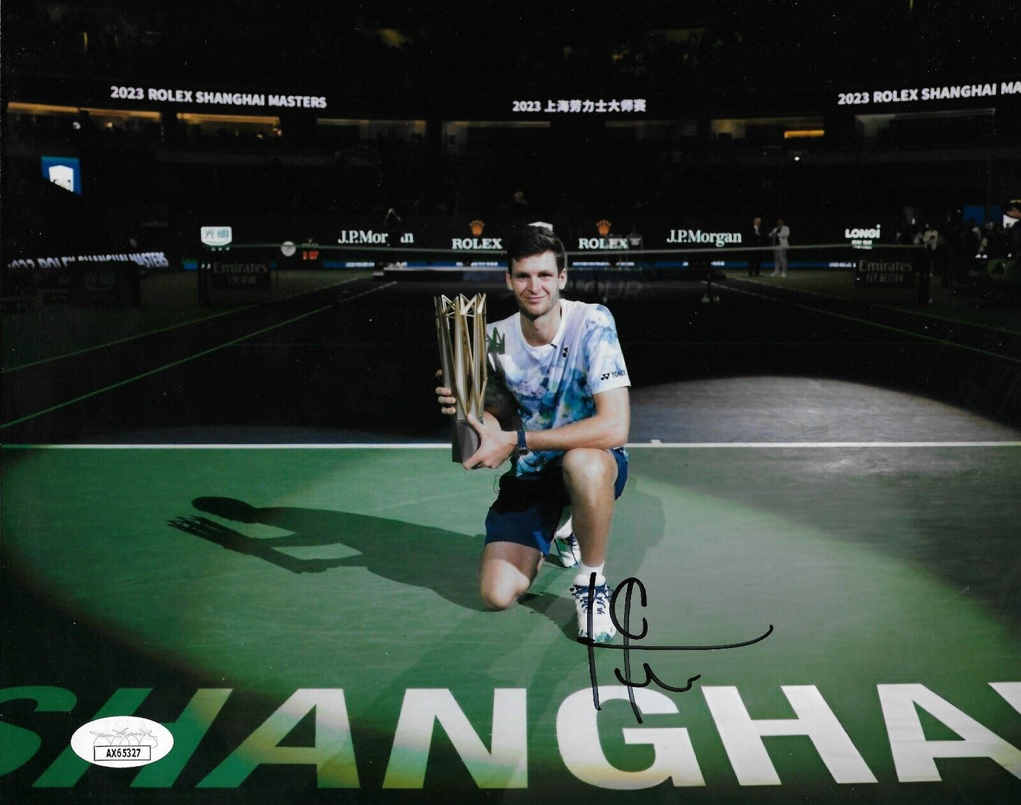Photo 8x10 originale signée Hubert Hurkacz ATP Tennis #4 avec authentification JSA