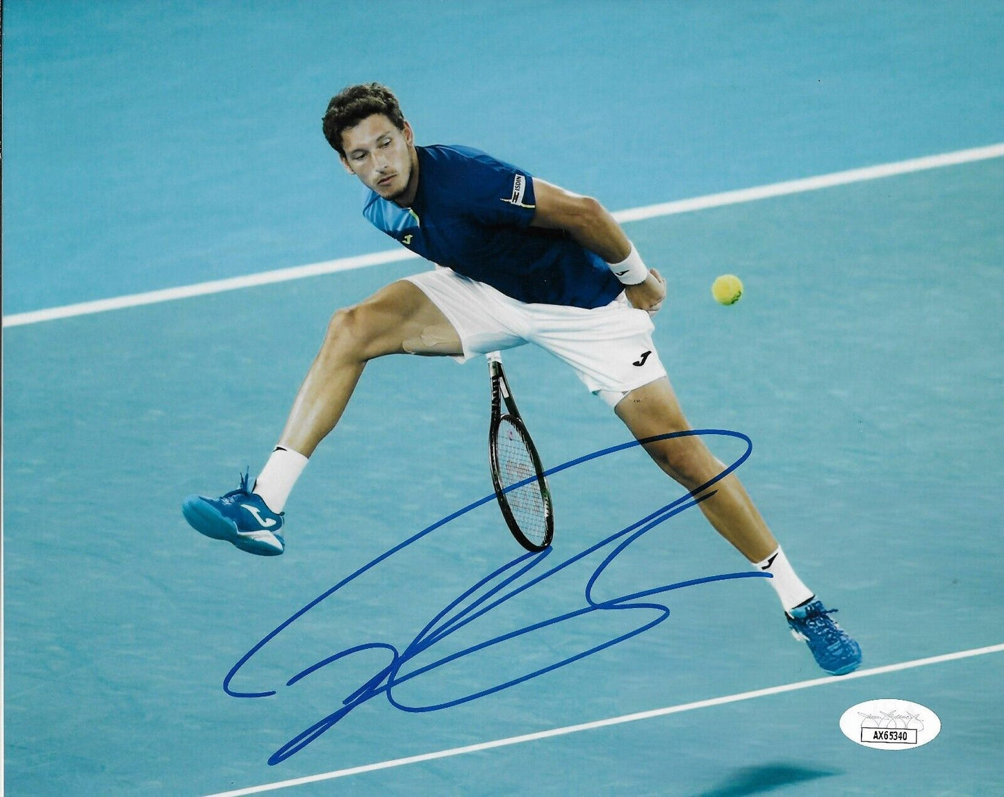 Signed Pablo Carreno Busta ATP Tennis 8x10 Photo 4 Original w JSA Authentication