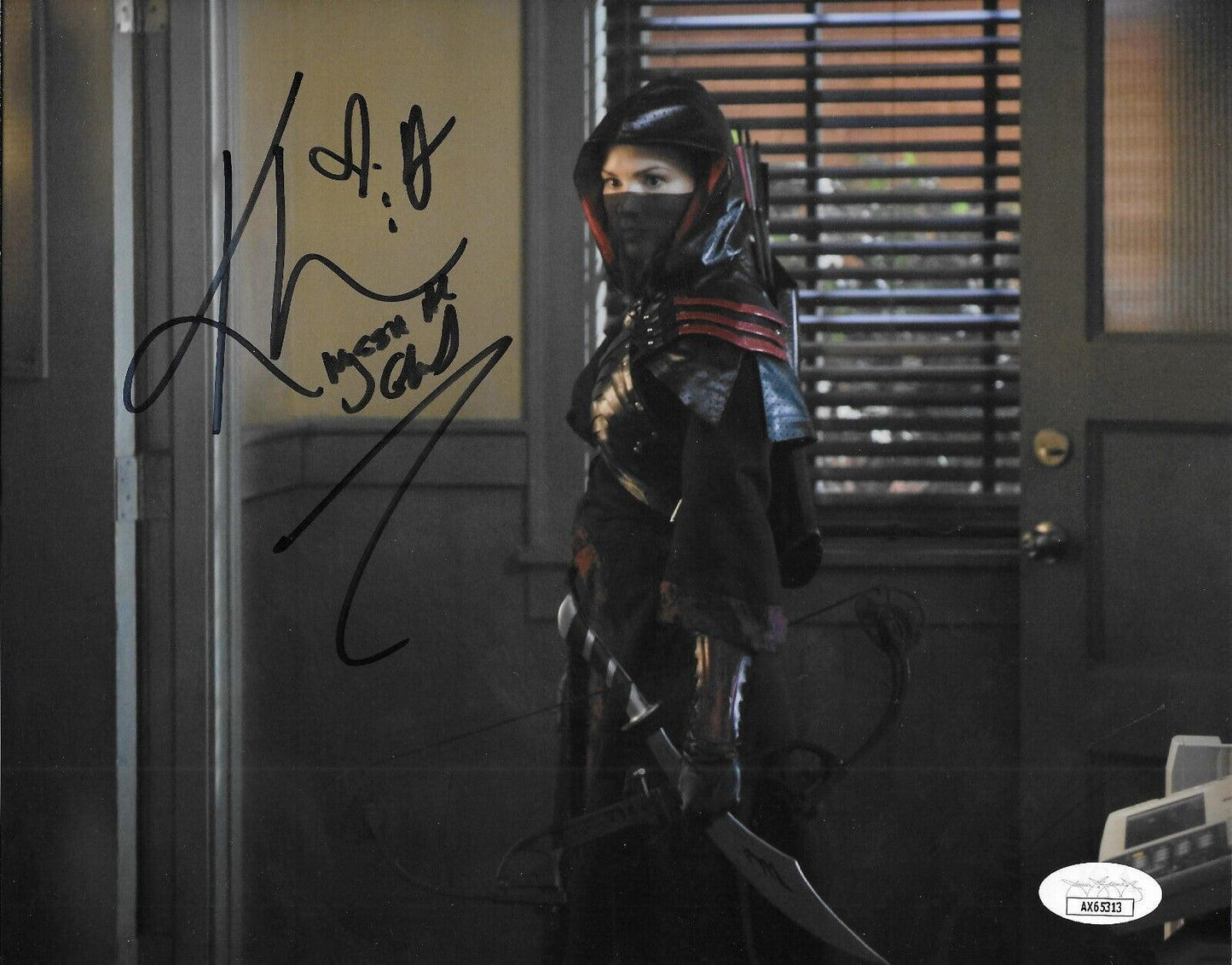 Signed Katrina Law Arrow Original Autographed 8x10 Photo #1 w JSA Authentication