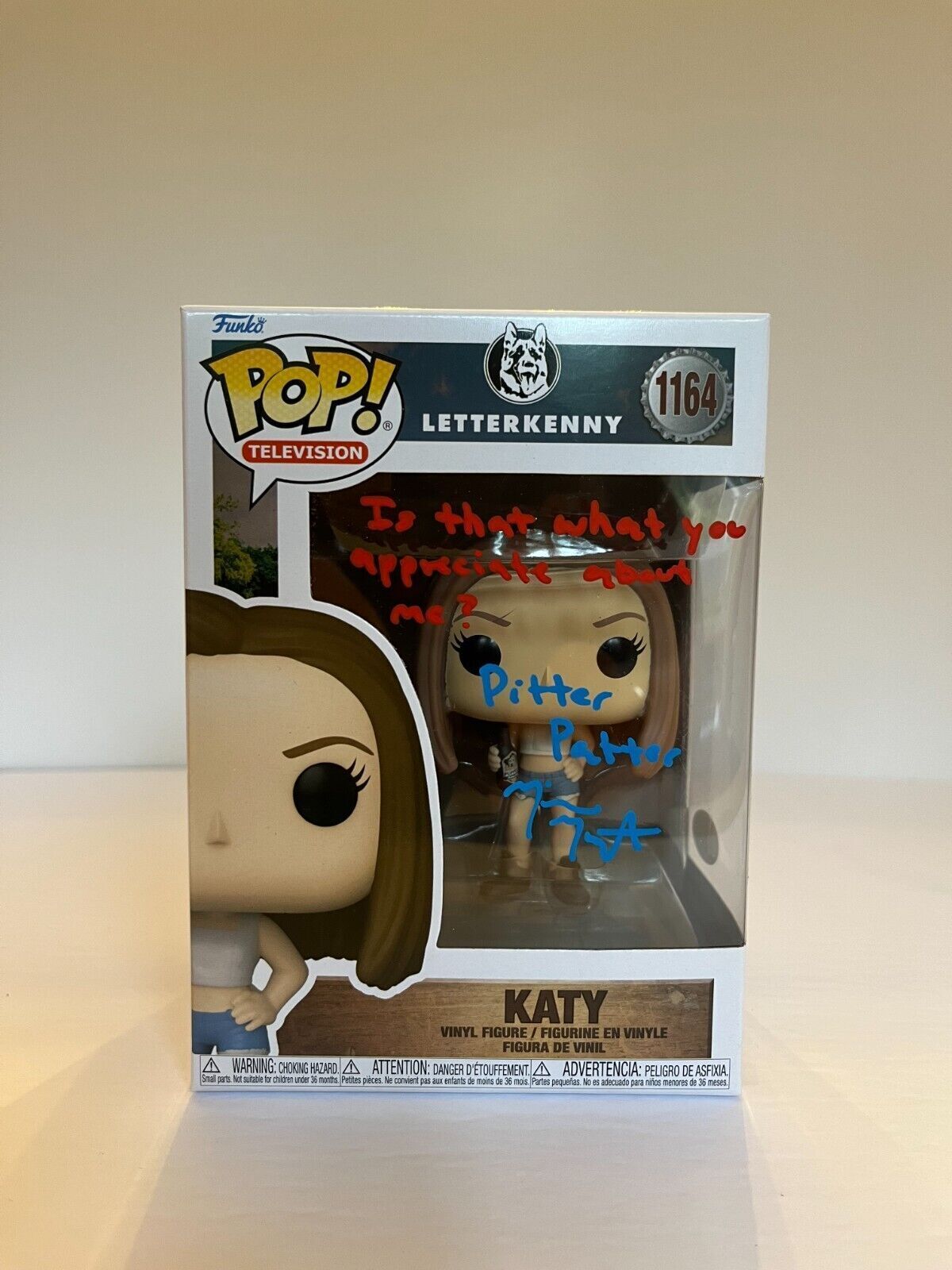 Signed Michelle Mylett autographed Katy Letterkenny Funko Pop JSA Cert Proof 2