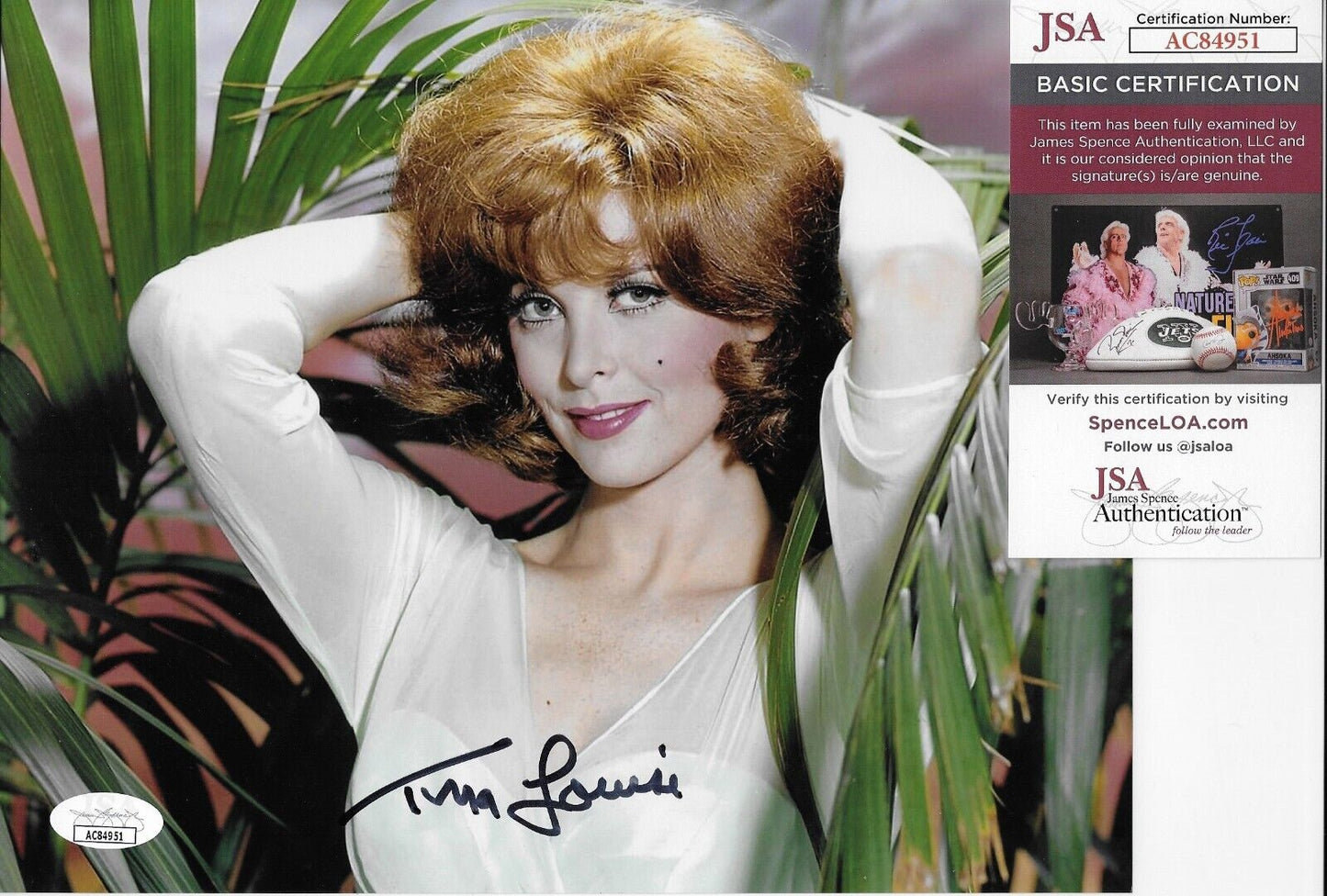 Signed Tina Louise Gilligans Island Autographed 8x10 Photo #1 JSA Authentication