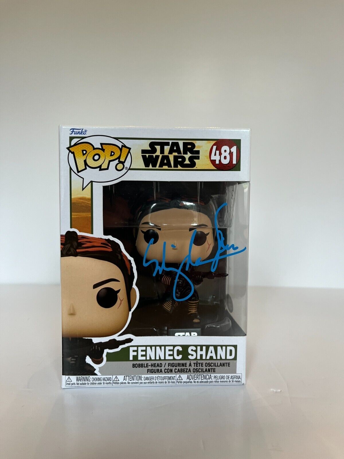 Pop Funko Star Wars Fennec Shand autographié par Ming Na Wen, certificat JSA