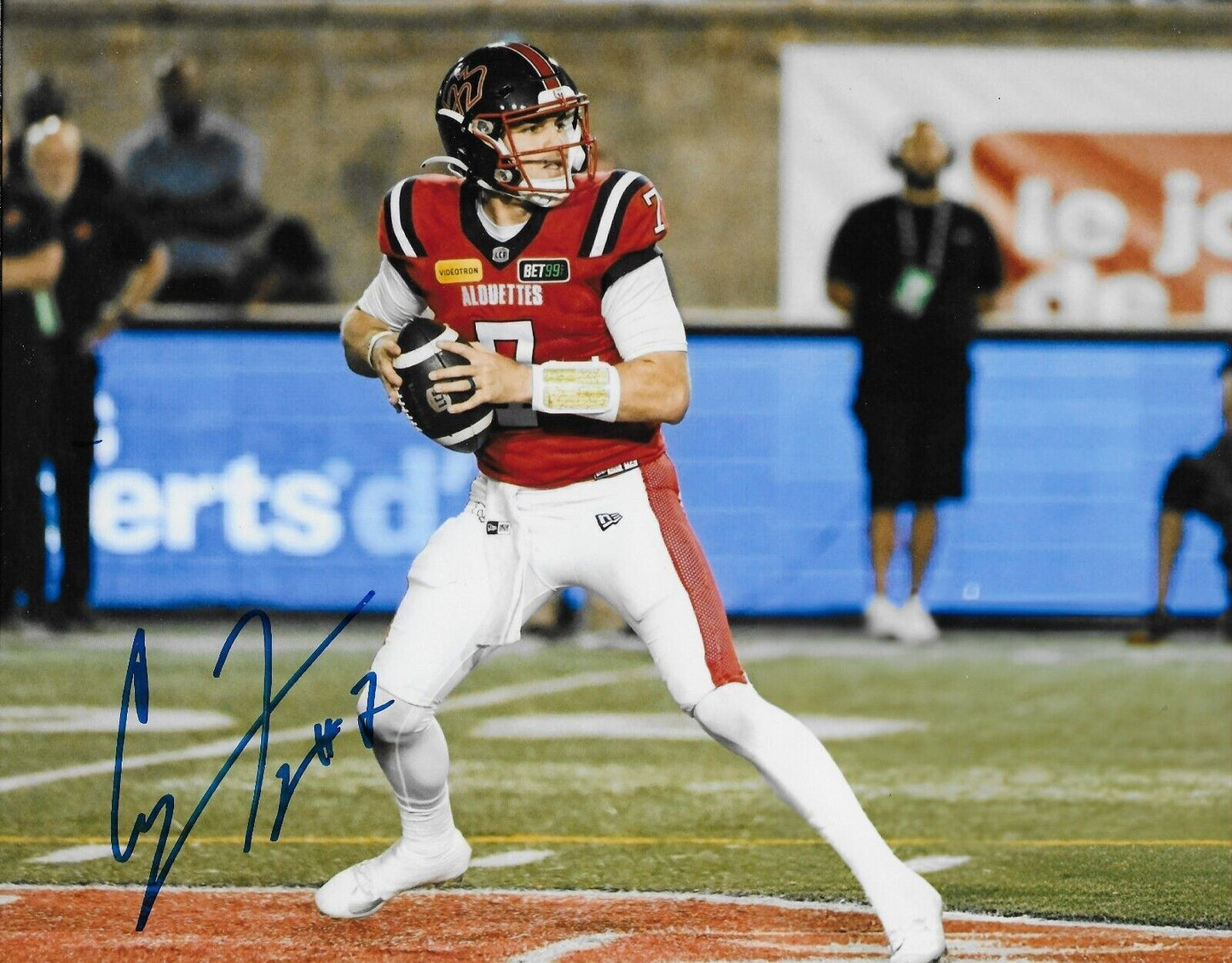 Photo autographiée 8x10 des Alouettes de Montréal #2 de Cody Fajardo