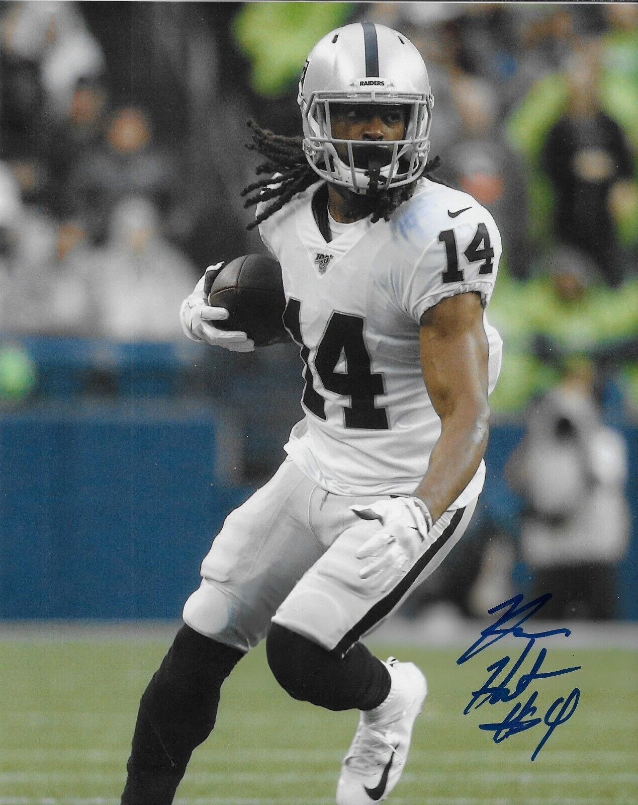 Signed Keon Hatcher Sr. BC Lions Oakland Raiders 8x10 Photo #3 Original