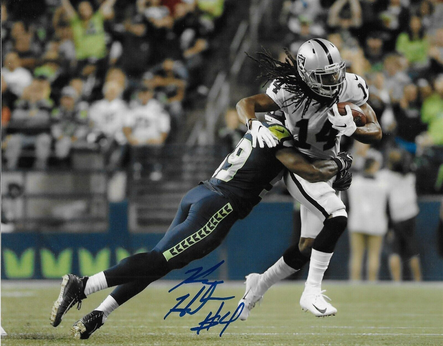 Signed Keon Hatcher Sr. BC Lions Oakland Raiders 8x10 Photo #4 Original