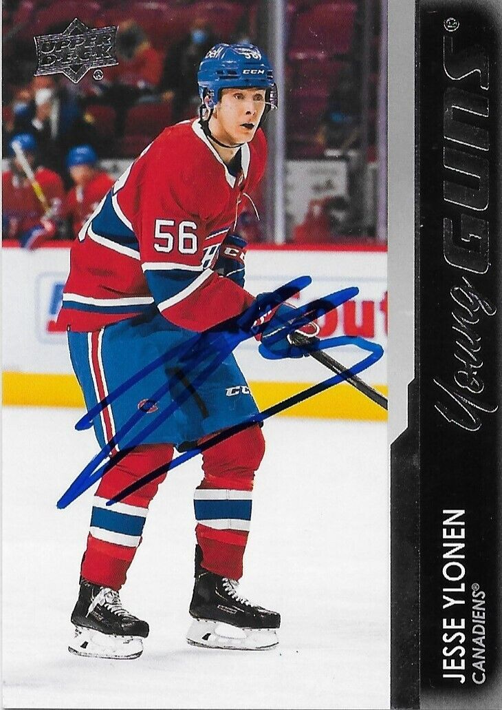 Carte de recrue signée Jesse Ylonen 2021-22 UD Young Guns des Canadiens de Montréal