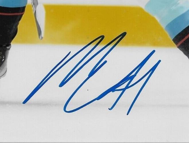 Signed Ryker Evans Seattle Kraken Autographed 8x10 Photo #3 Original