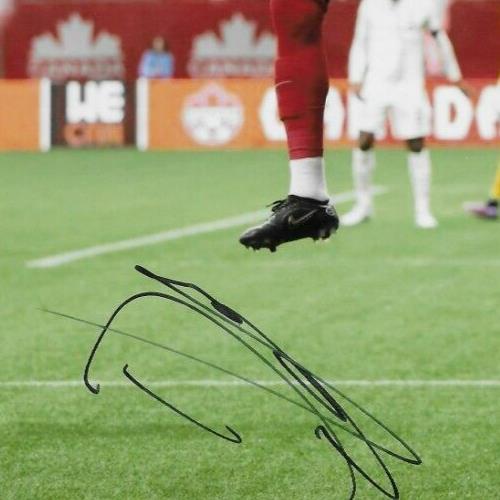Signed Alphonso Davies FC Team Canada Soccer 8x10 Photo #6 JSA Authentication