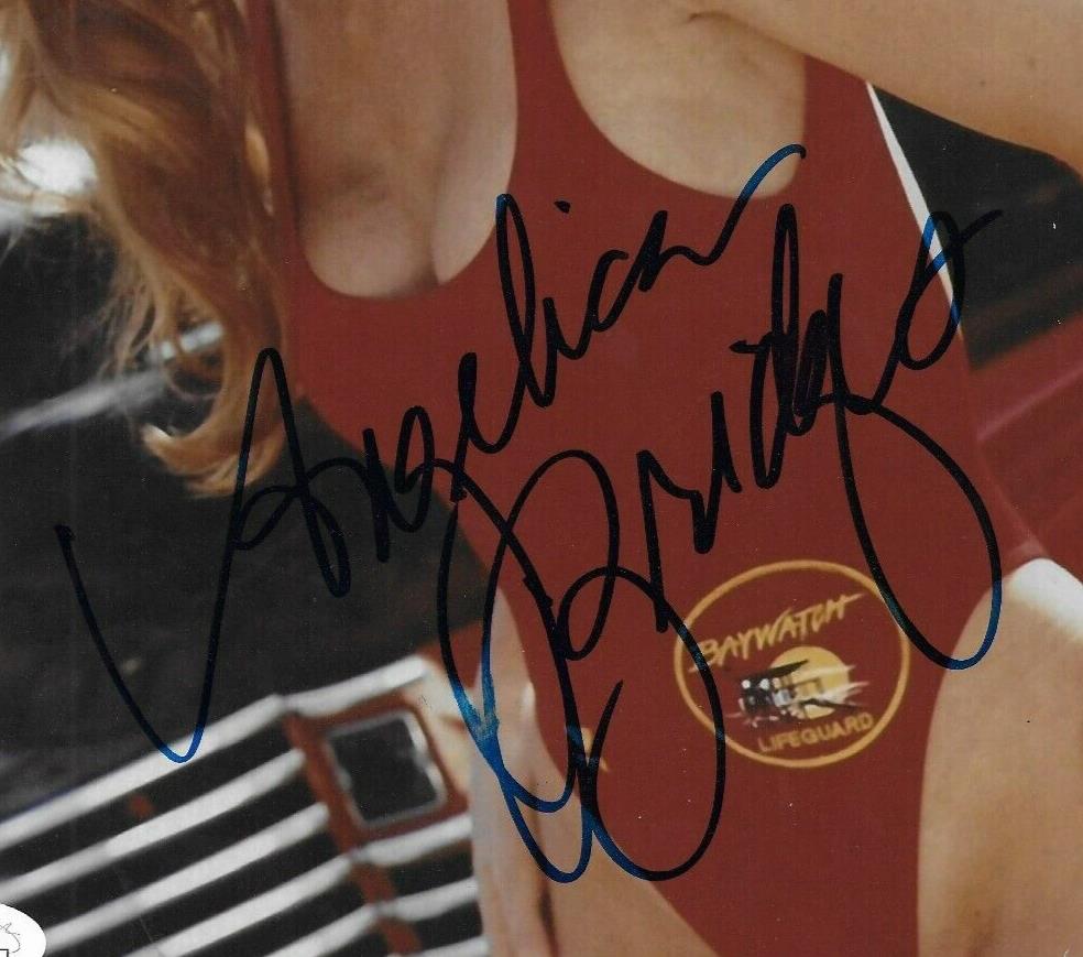 Signed Angelica Bridges Baywatch 8x10 Photo #1 JSA Authentication SMALL SMUDGE