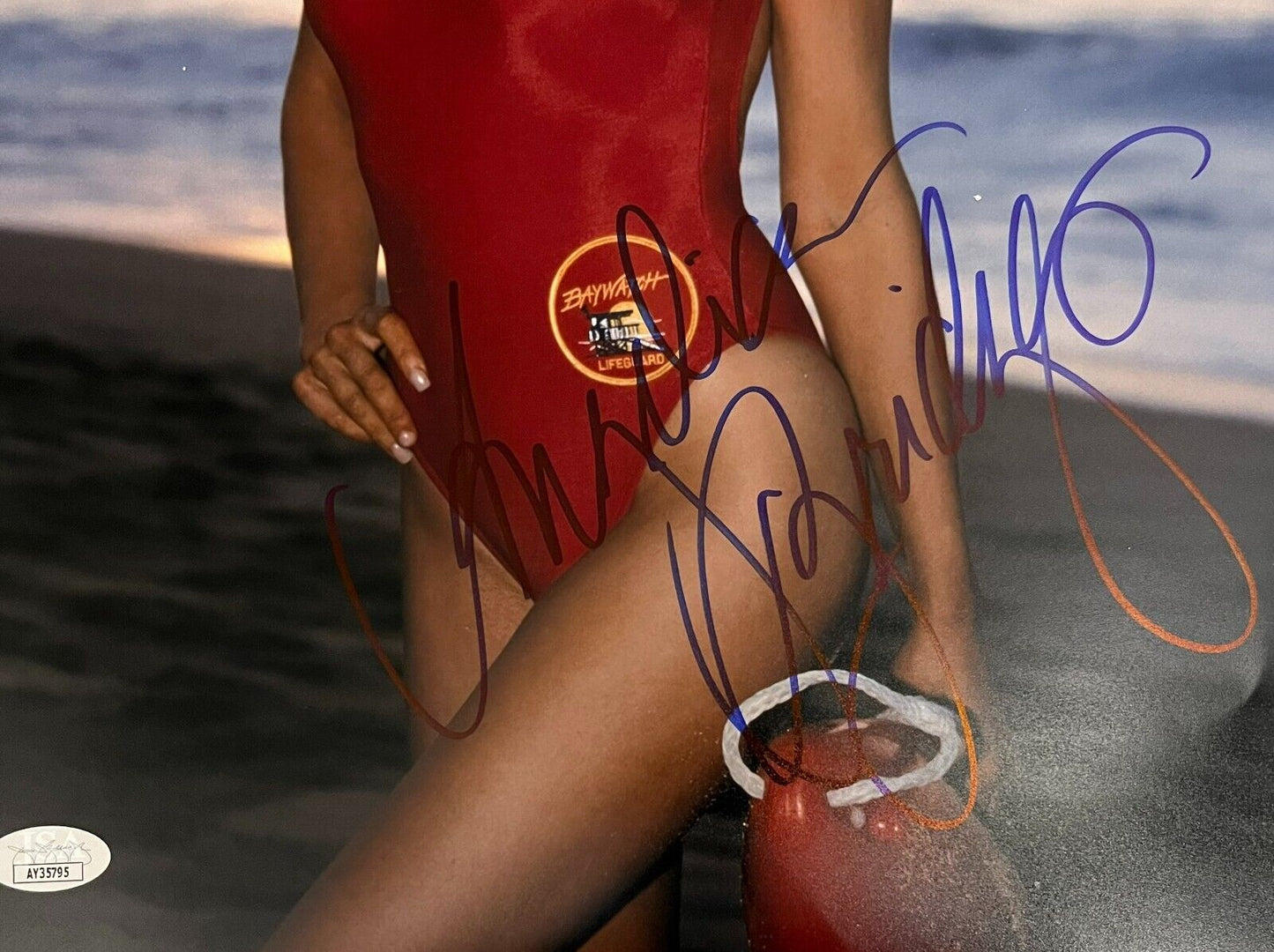Signed Angelica Bridges Actress Model Baywatch 11x14 Photo 2 JSA Authentication