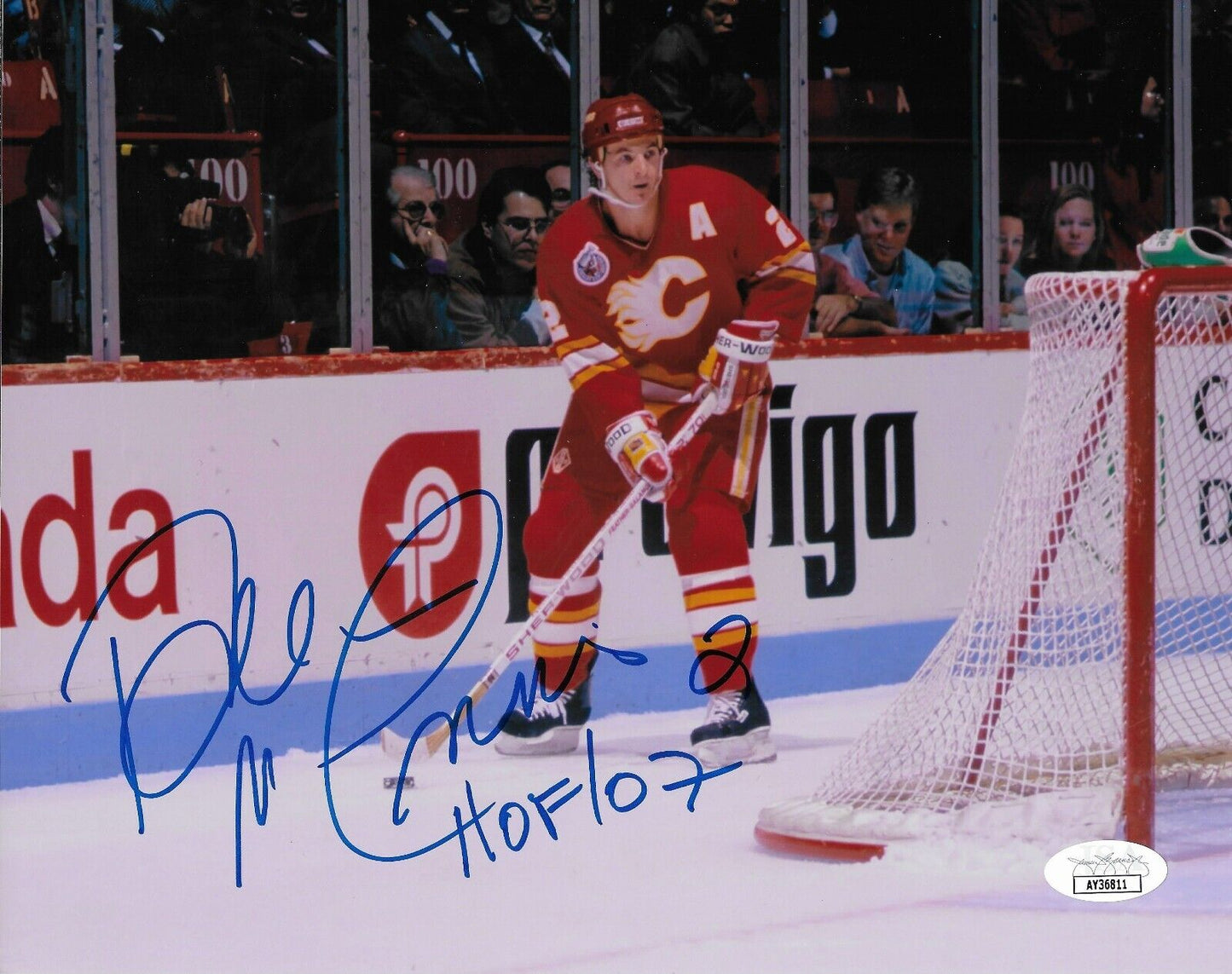 Signed Al MacInnis Calgary Flames H of F 8x10 Photo #3 with JSA Authentication