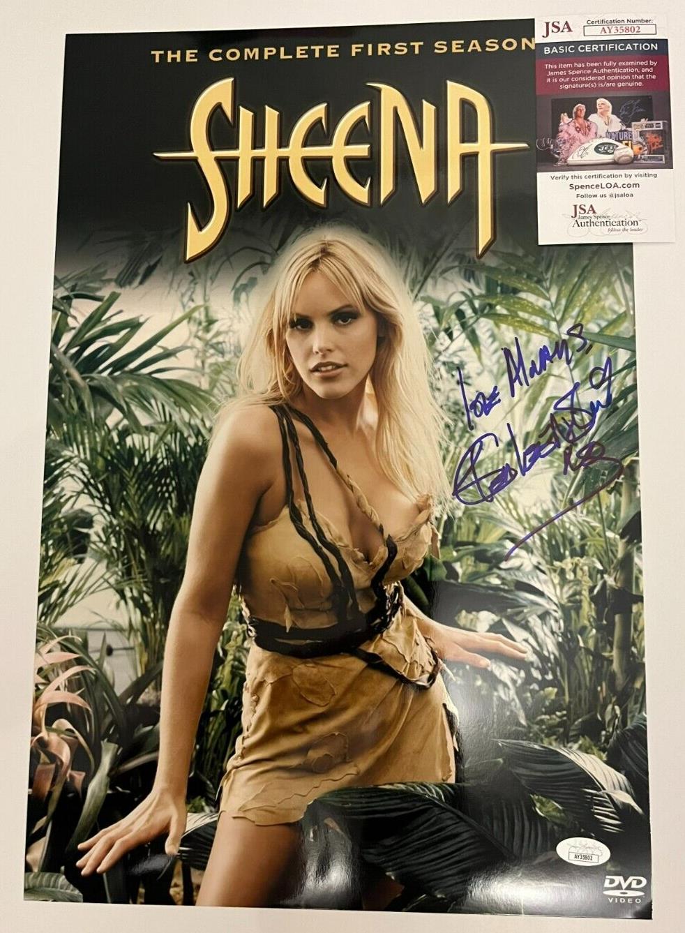 Signed Gena Lee Nolin Actress Model Sheena 12x18 Photo #4 JSA Authentication