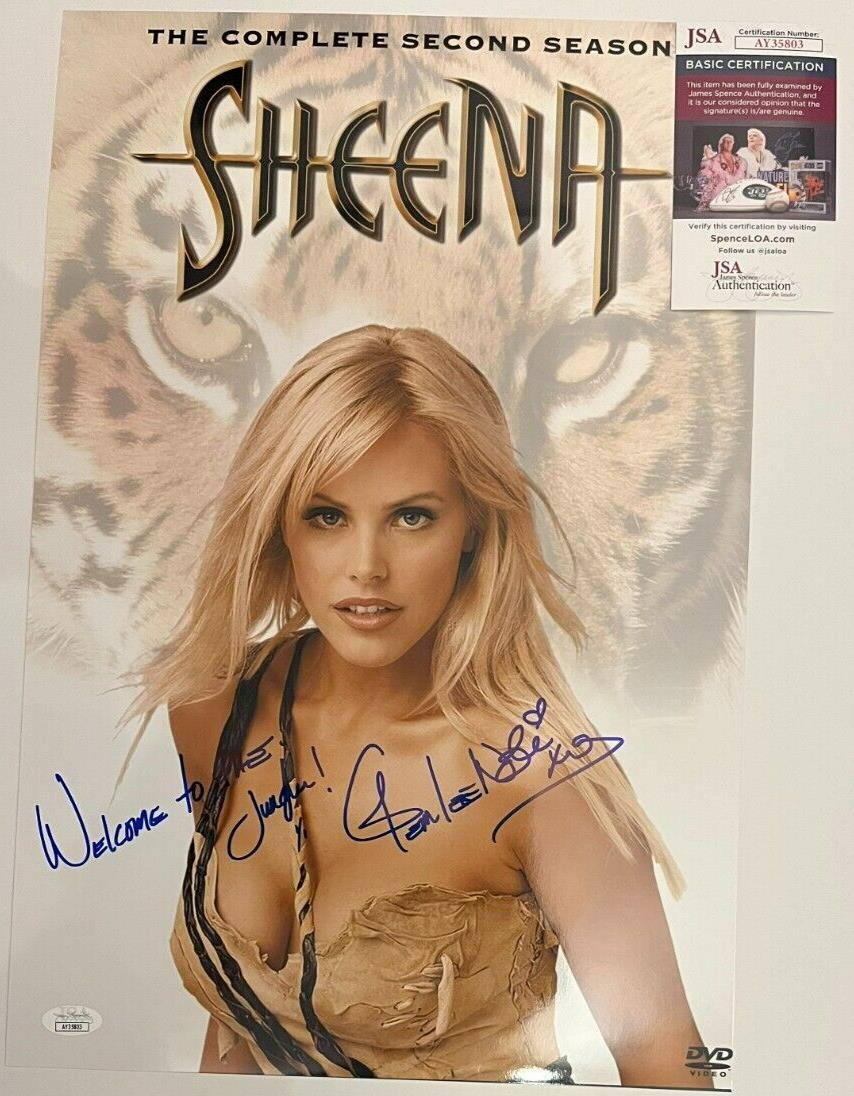 Signed Gena Lee Nolin Actress Model Sheena 12x18 Photo #5 JSA Authentication