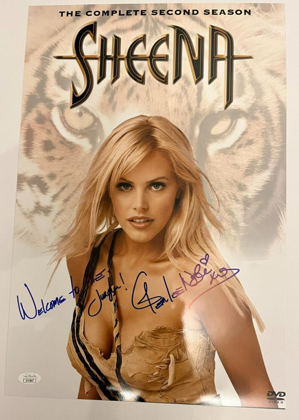 Signed Gena Lee Nolin Actress Model Sheena 12x18 Photo #5 JSA Authentication