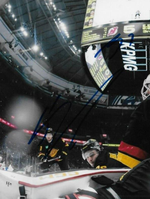 Signed Arturs Silovs Vancouver Canucks Autographed 8x10 Photo #2 Original