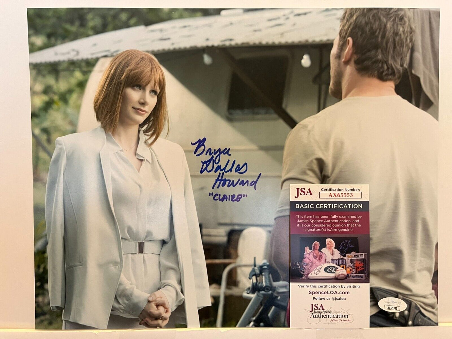 Signed Bryce Dallas Howard Actress Jurassic World Park 11x14 Photo JSA Claire