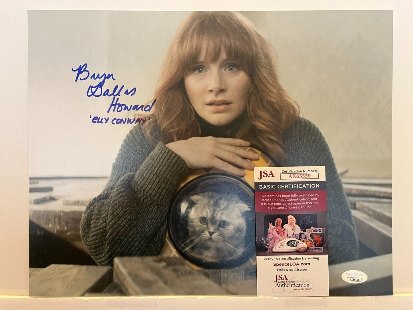 Signed Bryce Dallas Howard Actress Argylle 11x14 Photo JSA Elly Conway 2