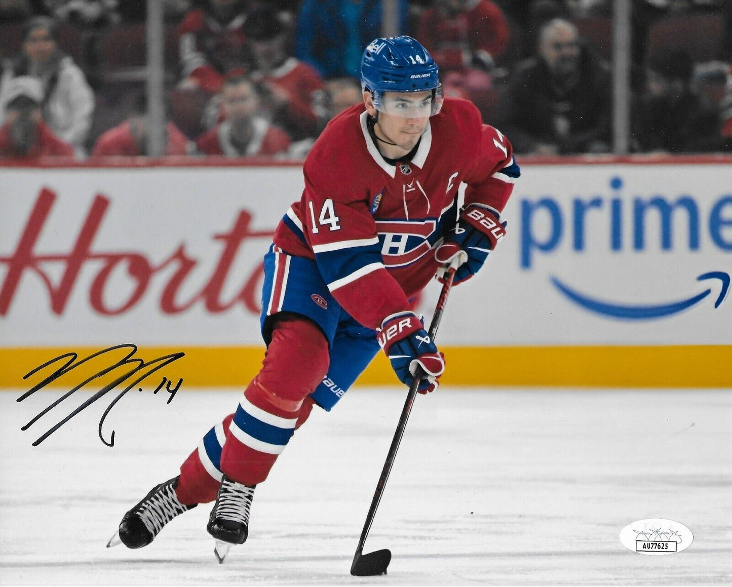 Photo 8x10 signée par Nick Suzuki des Canadiens de Montréal #6 Authentification originale JSA