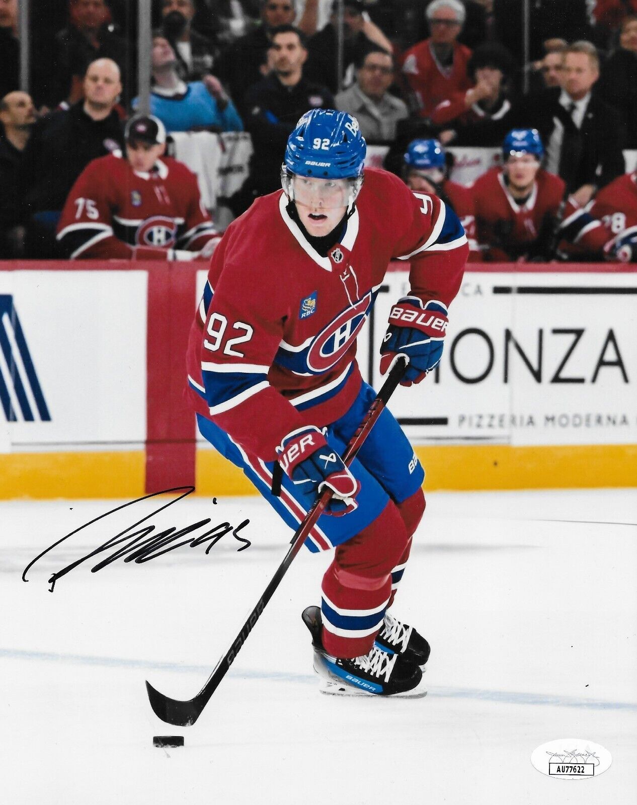 Photo 8x10 signée Patrik Laine Canadiens de Montréal 1 Authentification JSA originale